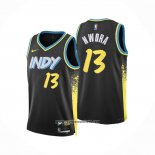 Camiseta Indiana Pacers Jordan Nwora #13 Ciudad 2023-24 Negro