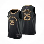 Camiseta Toronto Raptors Chris Boucher #25 Ciudad 2022-23 Negro