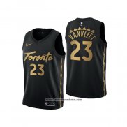 Camiseta Toronto Raptors Fred Vanvleet #23 Ciudad 2019-20 Negro