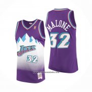 Camiseta Utah Jazz Karl Malone #32 Mitchell & Ness 1996-97 Violeta