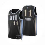 Camiseta Atlanta Hawks Trae Young #11 Ciudad 2023-24 Negro