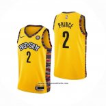 Camiseta Brooklyn Nets Taurean Prince #2 Ciudad 2020-21 Amarillo