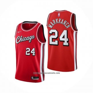 Camiseta Chicago Bulls Lauri Markkanene #24 Ciudad 2021-22 Rojo
