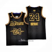 Camiseta Los Angeles Lakers Kobe Bryant #24 Black Mamba Negro