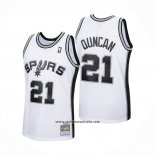 Camiseta San Antonio Spurs Tim Duncan #21 Mitchell & Ness 1998-99 Blanco