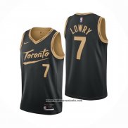 Camiseta Toronto Raptors Kyle Lowry #7 Ciudad 2020-21 Negro