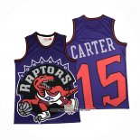 Camiseta Toronto Raptors Vince Carter #15 Mitchell & Ness Big Face Violeta