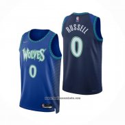 Camiseta Minnesota Timberwolves D'Angelo Russell #0 Ciudad 2021-22 Azul