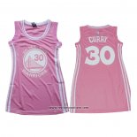 Camiseta Mujer Golden State Warriors Stephen Curry #30 Icon Rosa