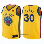 Camiseta Nino Golden State Warriors Stephen Curry #30 Ciudad Amarillo