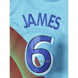 Camiseta Tune Squad Lebron James #6 Azul-3
