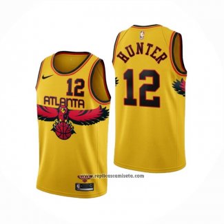 Camiseta Atlanta Hawks De'Andre Hunter #12 Ciudad 2021-22 Amarillo