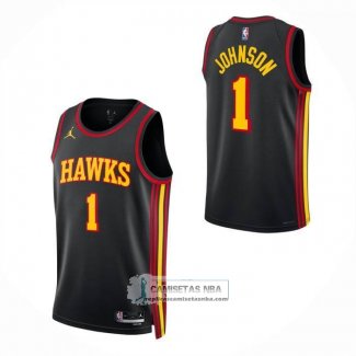 Camiseta Atlanta Hawks Jalen Johnson NO 1 Statement 2026-27 Negro