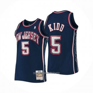 Camiseta Brooklyn Nets Jason Kidd NO 5 Mitchell & Ness 2006-07 Azul