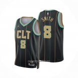 Camiseta Charlotte Hornets Dennis Smith #8 Ciudad 2022-23 Negro