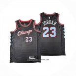 Camiseta Chicago Bulls Michael Jordan NO 23 Ciudad 2025-26 Negro