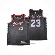 Camiseta Chicago Bulls Michael Jordan NO 23 Ciudad 2025-26 Negro