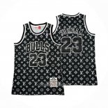Camiseta Chicago Bulls x LV Michael Jordan #23 Mitchel & Ness 1997-98 Negro