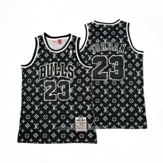 Camiseta Chicago Bulls x LV Michael Jordan #23 Mitchel & Ness 1997-98 Negro