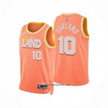 Camiseta Cleveland Cavaliers Darius Garland NO 10 Ciudad 2025-26 Naranja