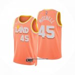 Camiseta Cleveland Cavaliers Donovan Mitchell NO 45 Ciudad 2025-26 Naranja