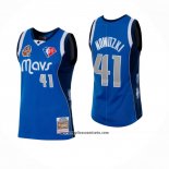Camiseta Dallas Mavericks Kyrie Irving #41 Hall of Fame Mitchell & Ness 1998 Azul