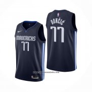 Camiseta Dallas Mavericks Luka Doncic #77 Statement 2019-20 Azul