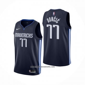 Camiseta Dallas Mavericks Luka Doncic #77 Statement 2019-20 Azul