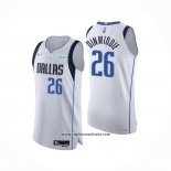 Camiseta Dallas Mavericks Spencer Dinwiddie #26 Association Autentico Blanco