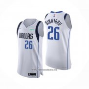 Camiseta Dallas Mavericks Spencer Dinwiddie #26 Association Autentico Blanco