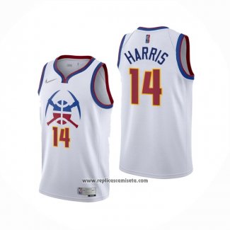 Camiseta Denver Nuggets Gary Harris #14 Earned 2020-21 Blanco