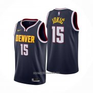 Camiseta Denver Nuggets Nikola Jokic #15 Icon 2020-21 Azul