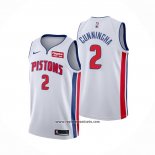 Camiseta Detroit Pistons Cade Cunningham #2 Association Blanco
