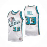 Camiseta Detroit Pistons Grant Hill #33 Mitchell & Ness 1998-99 Blanco