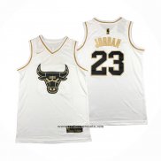 Camiseta Golden Edition Chicago Bulls Michael Jordan #23 Blanco