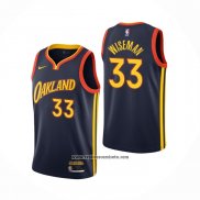 Camiseta Golden State Warriors James Wiseman #33 Ciudad 2020-21 Azul