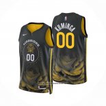 Camiseta Golden State Warriors Jonathan Kuminga #00 Ciudad 2022-23 Negro