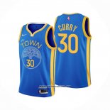 Camiseta Golden State Warriors Stephen Curry #30 Earned 2022-23 Azul