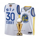 Camiseta Golden State Warriors Stephen Curry #30 MVP 2022 NBA Finals Blanco