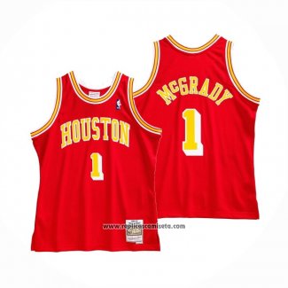 Camiseta Houston Rockets Tracy McGrady #1 Hardwood Classics Throwback Rojo