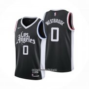 Camiseta Los Angeles Clippers Russell Westbrook #0 Ciudad Negro