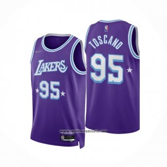 Camiseta Los Angeles Lakers Juan Toscano-Anderson #95 Ciudad 2021-22 Violeta