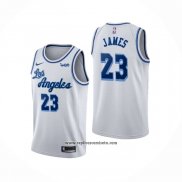 Camiseta Los Angeles Lakers Lebron James #23 Classic 2019-20 Blanco