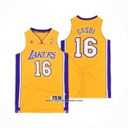 Camiseta Los Angeles Lakers Pau Gasol #16 Icon Amarillo