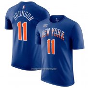 Camiseta Manga Corta New York Knicks Jalen Brunson Ciudad 2023-24 Azul