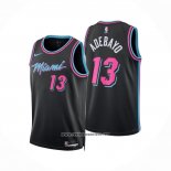 Camiseta Miami Heat Bam Adebayo NO 13 Ciudad 2025-26 Negro