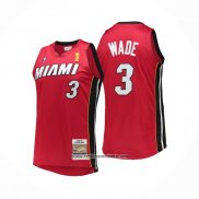 Camiseta Miami Heat Dwyane Wade #3 Mitchell & Ness 2005-06 Autentico Rojo