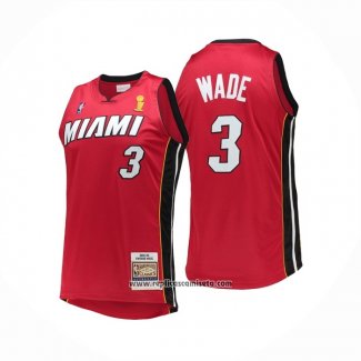 Camiseta Miami Heat Dwyane Wade #3 Mitchell & Ness 2005-06 Autentico Rojo