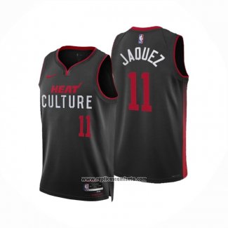 Camiseta Miami Heat Jaime Jaquez JR. #11 Ciudad 2023-24 Negro