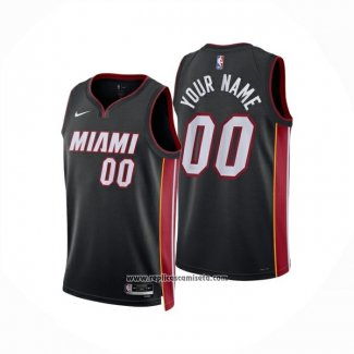 Camiseta Miami Heat Personalizada Icon 2024-25 Negro